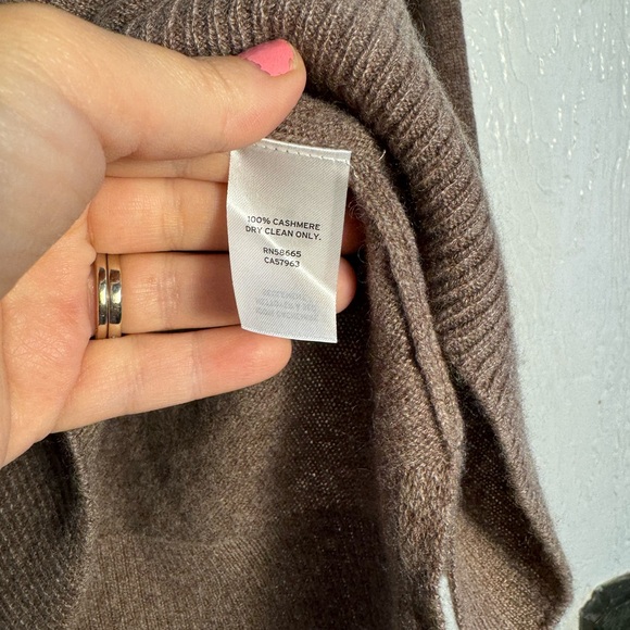 Nordstrom Cashmere Turtleneck Sweater Brown Heather Women’s Size Small - Picture 6 of 7